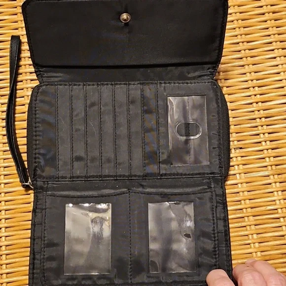 Black and White Herringbone Wallet - Picture 3 of 4